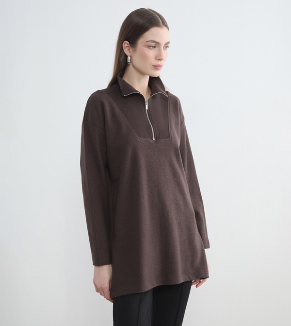 LC Waikiki  Hoodies & Sweatshirts - Brown Sweatshirts