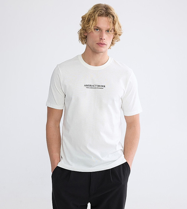 LC Waikiki  T-Shirts - White Round Neck T-Shirts