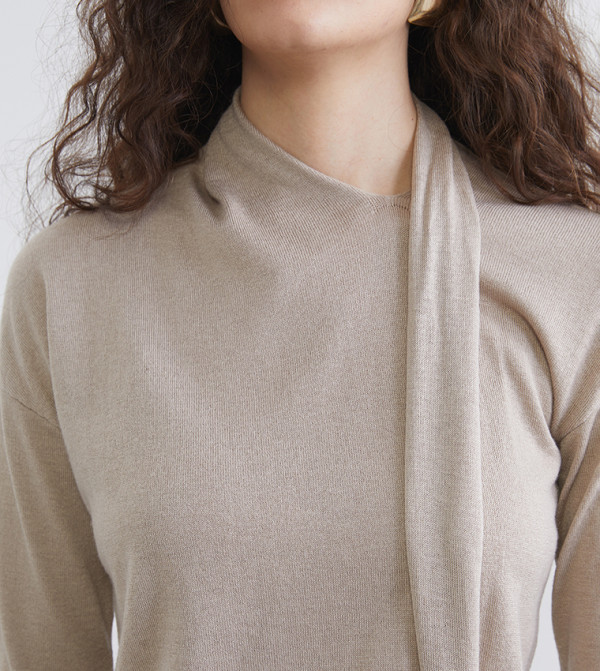 LC Waikiki  knit-notes - Beige Sweaters