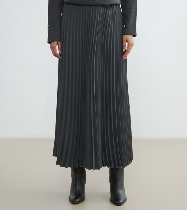 LC Waikiki Skirts - Charcoal Maxi Skirts
