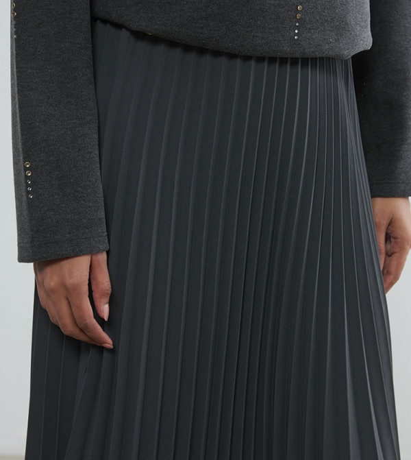 LC Waikiki Skirts - Charcoal Maxi Skirts