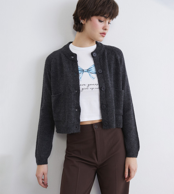 LC Waikiki Cardigans - Grey Cardigans