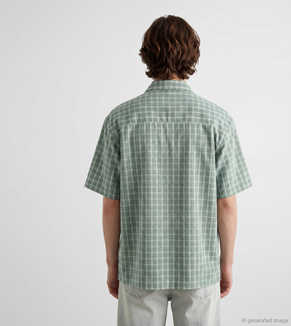 اٍل سي واي كيكي heritage-tartan - أخضر Short Sleeves