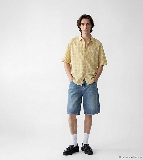 LC Waikiki  heritage-tartan - Yellow Short Sleeves