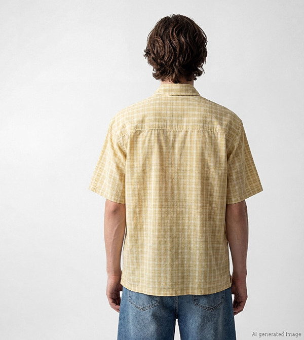 LC Waikiki  heritage-tartan - Yellow Short Sleeves