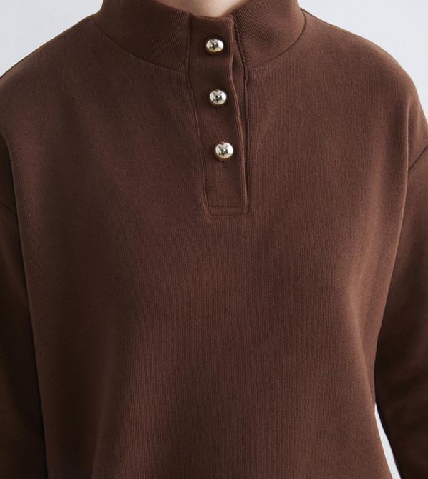 LC Waikiki  Hoodies & Sweatshirts - Brown Sweatshirts