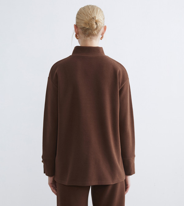 LC Waikiki  Hoodies & Sweatshirts - Brown Sweatshirts