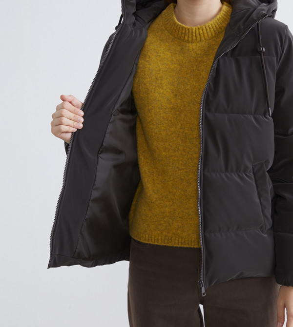 LC Waikiki  Jackets & Coats - Dark Brown Puffer & Quilted Jackets