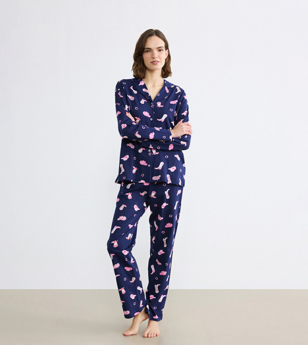 اٍل سي واي كيكي  ملابس نوم - أزرق Pyjama Set