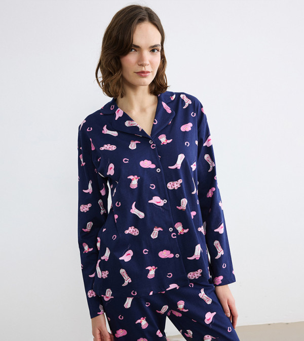 اٍل سي واي كيكي  ملابس نوم - أزرق Pyjama Set