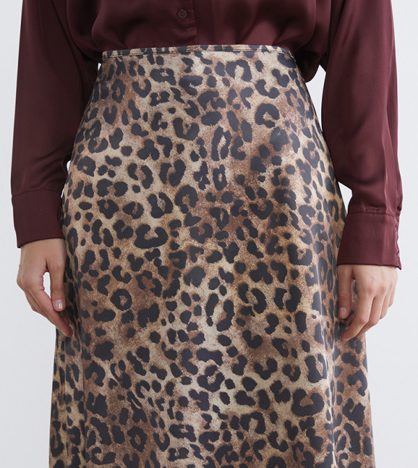 LC Waikiki  Skirts - Brown Midi Skirts