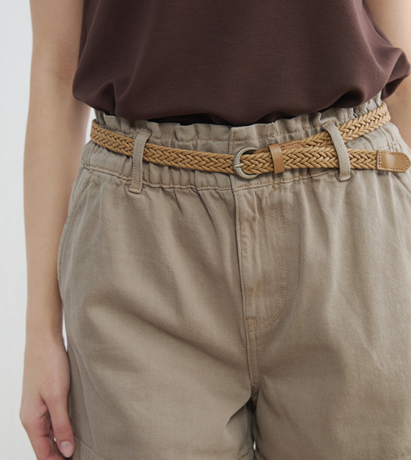 LC Waikiki  Denim shorts - Khaki Short Sleeve T-Shirts