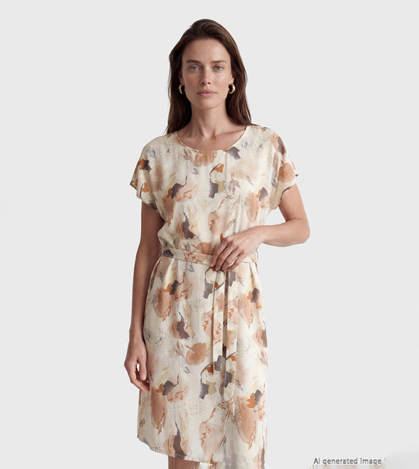 LC Waikiki  - Cream Midi Dresses