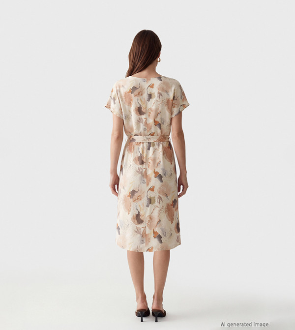 LC Waikiki  - Cream Midi Dresses