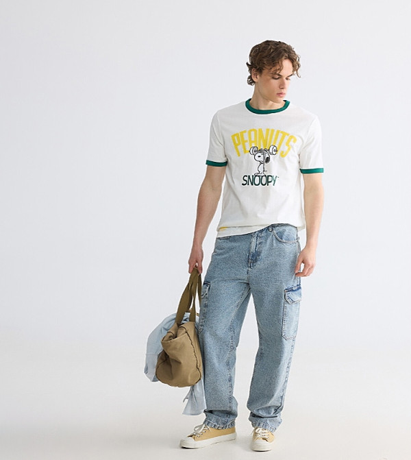 LC Waikiki  Casual T-Shirts - White Round Neck T-Shirts