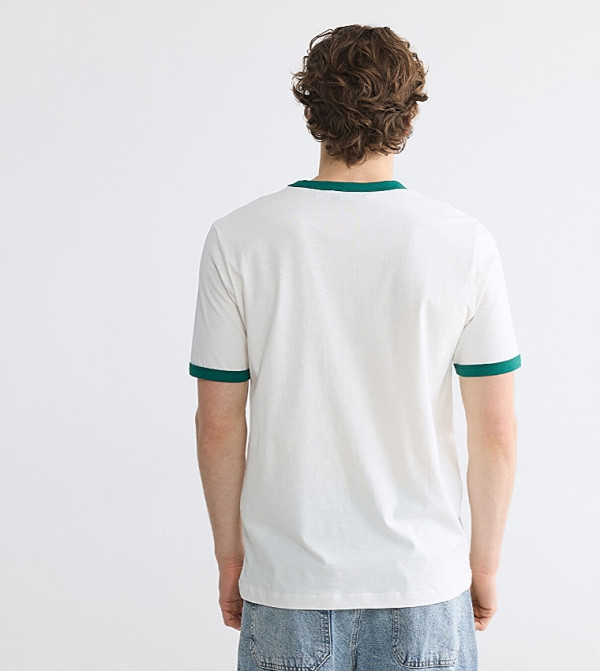 LC Waikiki  Casual T-Shirts - White Round Neck T-Shirts