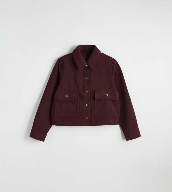 LC Waikiki  Casual Jackets - Maroon Casual Jackets