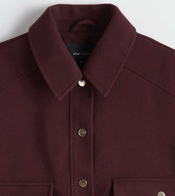 LC Waikiki  Casual Jackets - Maroon Casual Jackets
