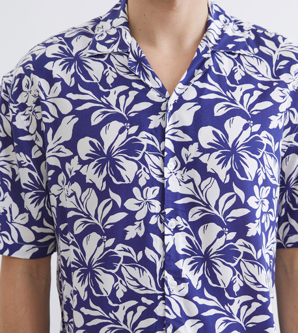 LC Waikiki Shirts - Navy Short Sleeves