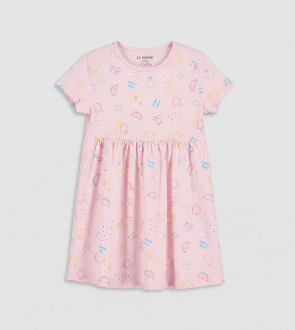 LC Waikiki  fruit-ice-cream-picnic - Light Pink Casual Dress
