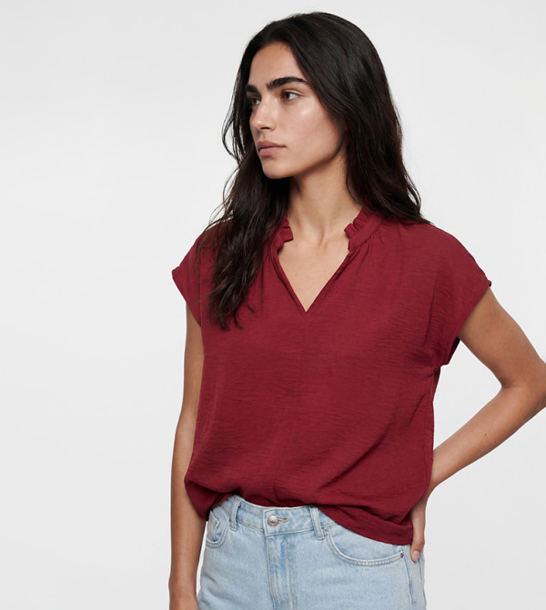 اٍل سي واي كيكي اٍل سي واي كيكي - بني محمر Casual Tops