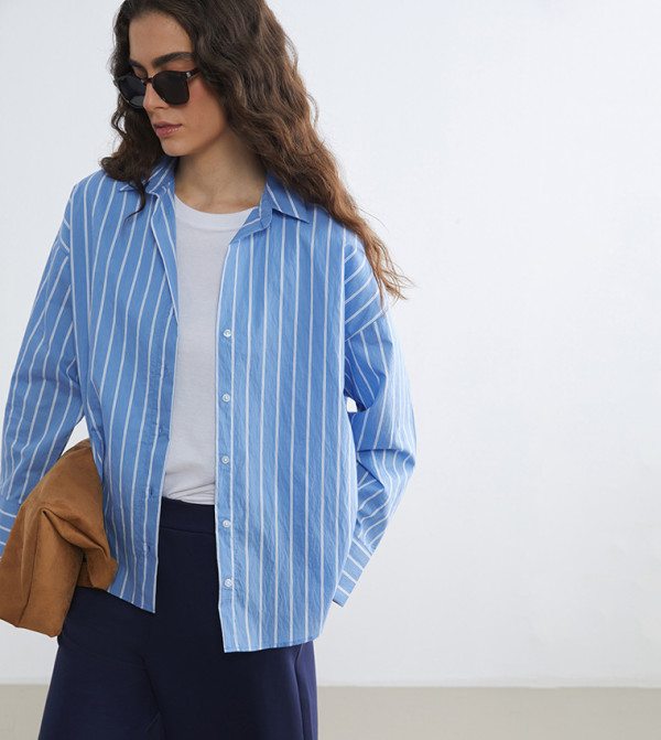 LC Waikiki  Clothing - Blue Shirts