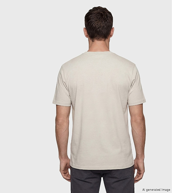 اٍل سي واي كيكي اٍل سي واي كيكي - بيج Round Neck T-Shirts