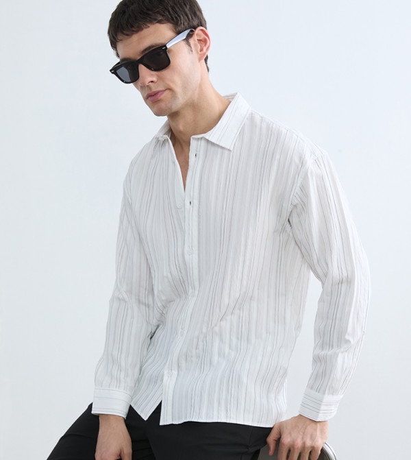 LC Waikiki  Shirts - White Long Sleeves