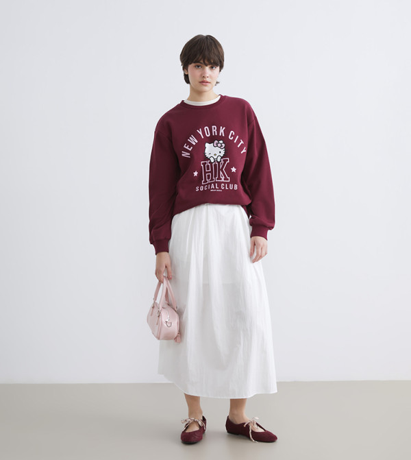 LC Waikiki  Hoodies & Sweatshirts - Maroon Sweatshirts