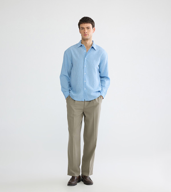 LC Waikiki  Shirts - Blue Long Sleeves