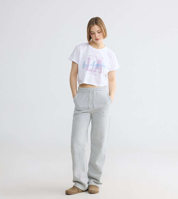اٍل سي واي كيكي  توبات قصيرة - أبيض Cropped Tops