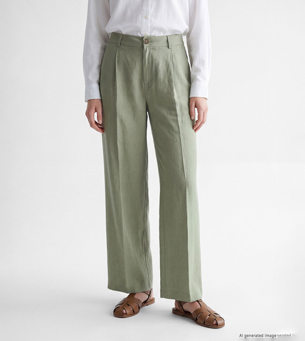 LC Waikiki  Casual Pants - Green Casual Pants