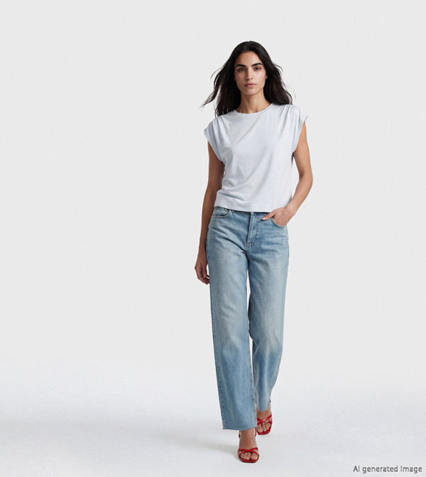 اٍل سي واي كيكي  تيشيرتات كاجوال - أزرق Short Sleeve T-Shirts