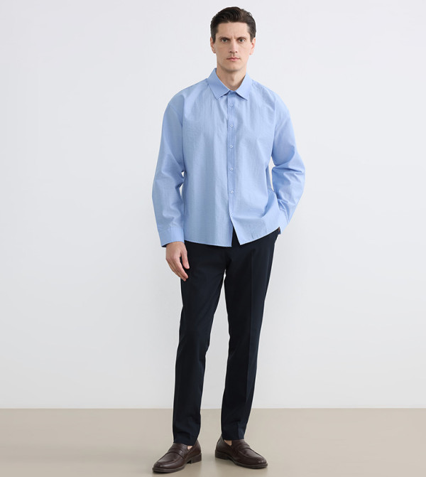 اٍل سي واي كيكي قمصان - أزرق Long Sleeves