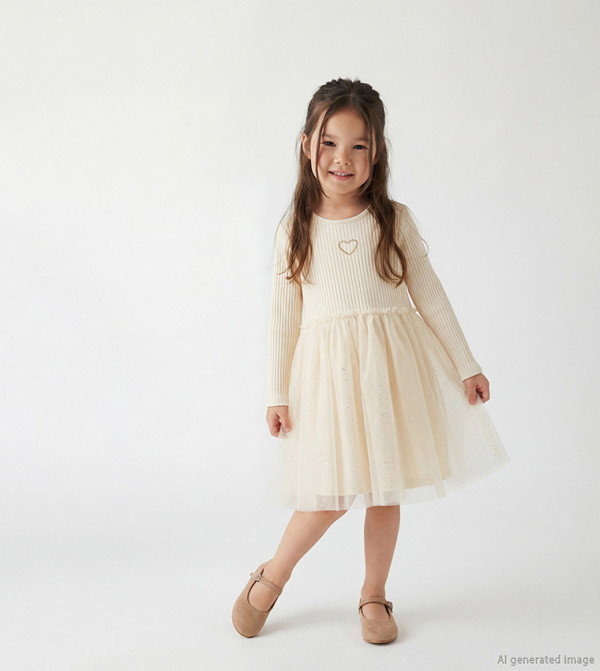 LC Waikiki  twirl-worthy-styles-k - Beige Casual Dress