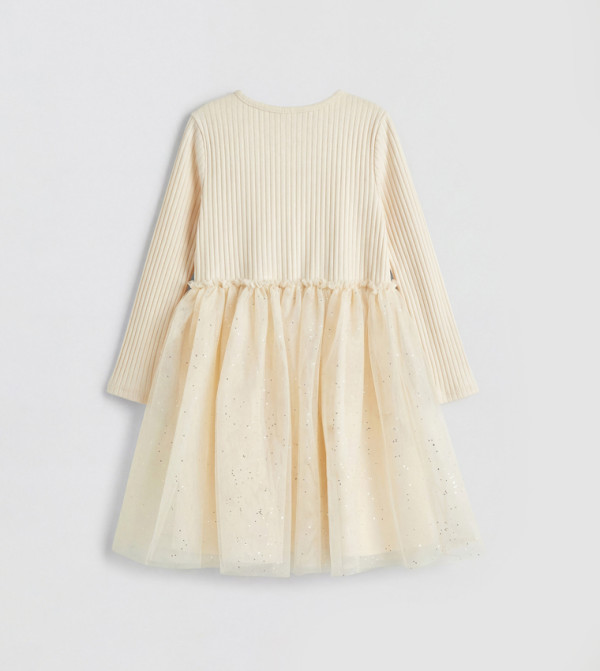 LC Waikiki  twirl-worthy-styles-k - Beige Casual Dress