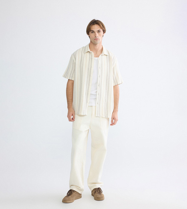 LC Waikiki  Casual Shirts - Beige Short Sleeves