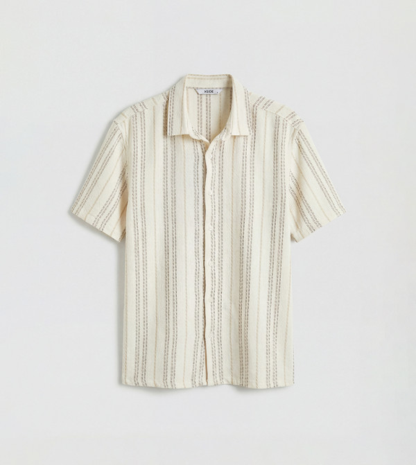 LC Waikiki  Casual Shirts - Beige Short Sleeves