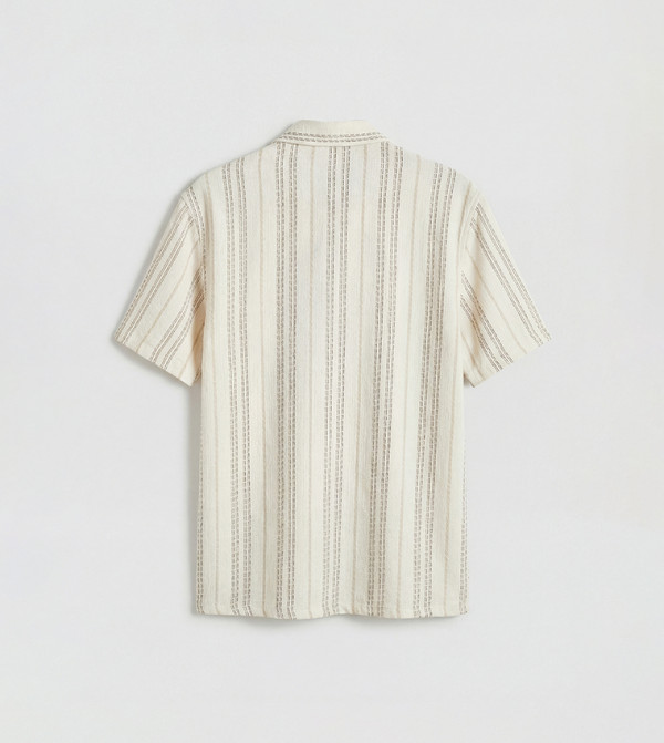 LC Waikiki  Casual Shirts - Beige Short Sleeves