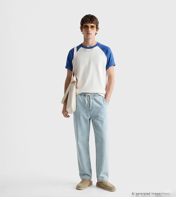 اٍل سي واي كيكي  relaxed-denim-cargo - نيلي  جينز مستقيم