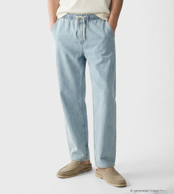 اٍل سي واي كيكي  relaxed-denim-cargo - نيلي  جينز مستقيم