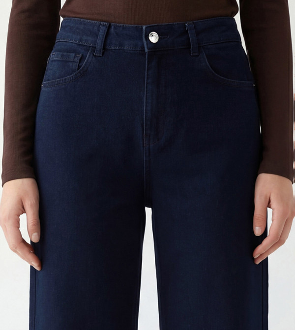 اٍل سي واي كيكي ساق واسعة - كحلي Wide Leg Jeans