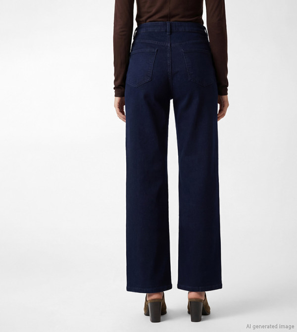 اٍل سي واي كيكي ساق واسعة - كحلي Wide Leg Jeans