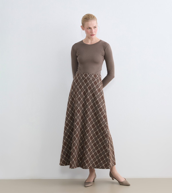 LC Waikiki Skirts - Brown Maxi Skirts