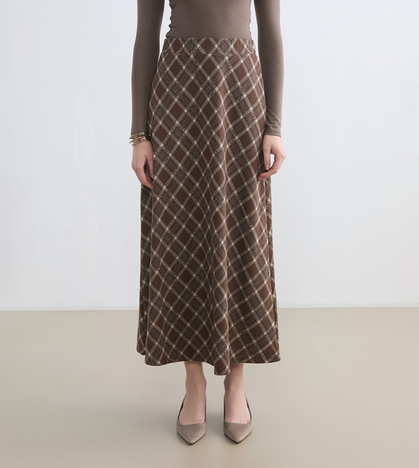 LC Waikiki Skirts - Brown Maxi Skirts