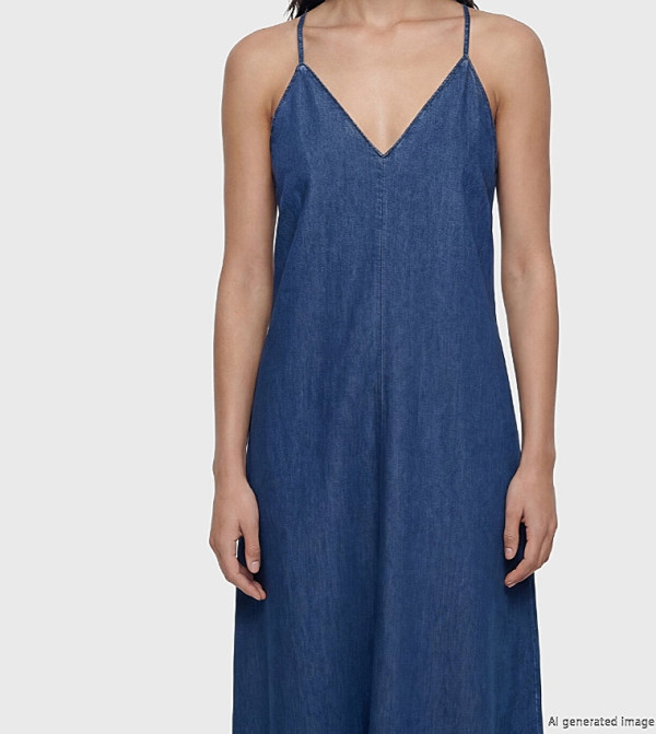 LC Waikiki  Casual Dresses - Blue Midi Dresses