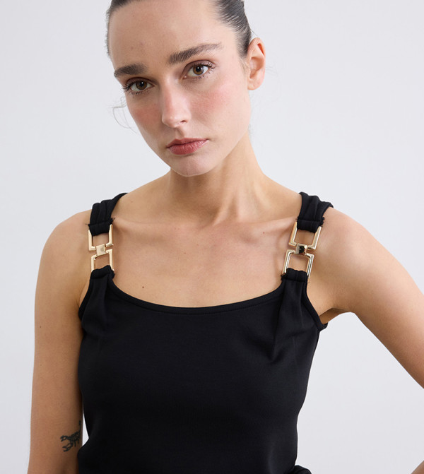 اٍل سي واي كيكي  توبات بلا أكمام  - أسود Sleeveless Tops