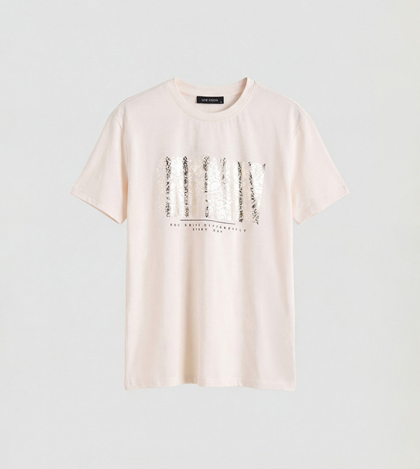 اٍل سي واي كيكي  تيشيرتات  كم قصير  - أوف وايت  Short Sleeve T-Shirts