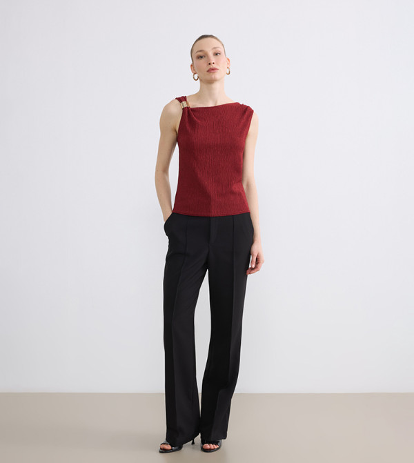 اٍل سي واي كيكي  توبات بلا أكمام  - بني محمر  Sleeveless Tops