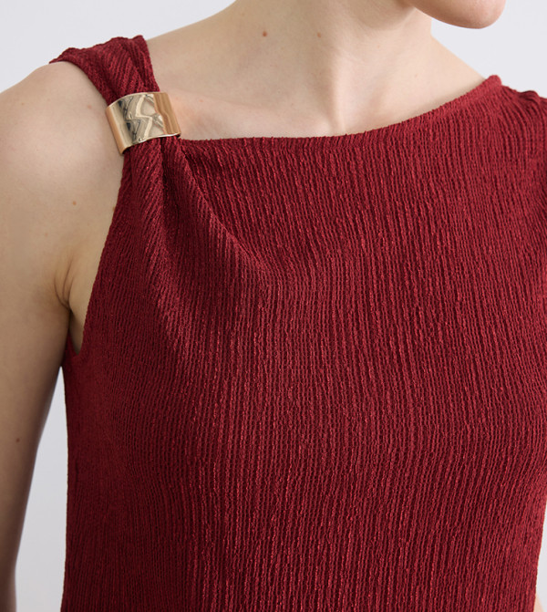 اٍل سي واي كيكي  توبات بلا أكمام  - بني محمر  Sleeveless Tops
